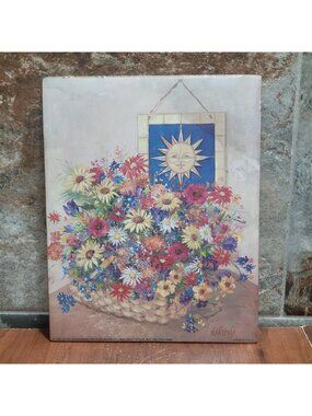 Vintage Unframed Floral Still Life Sun Art Print 1994 Nardozzi